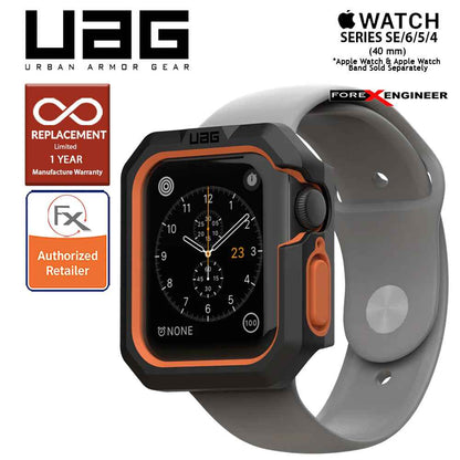 UAG Civilian Watch Case for Apple Watch Series SE - 6 - 5 - 4 (40mm) - Black-Orange (Barcode : 812451039740)