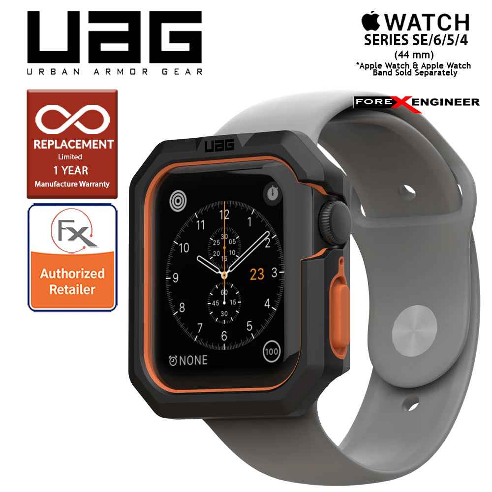 [RACKV2_CLEARANCE] UAG Civilian Watch Case for Apple Watch Series SE - 6 - 5 - 4 (44mm) - Black-Orange (Barcode : 812451039719)