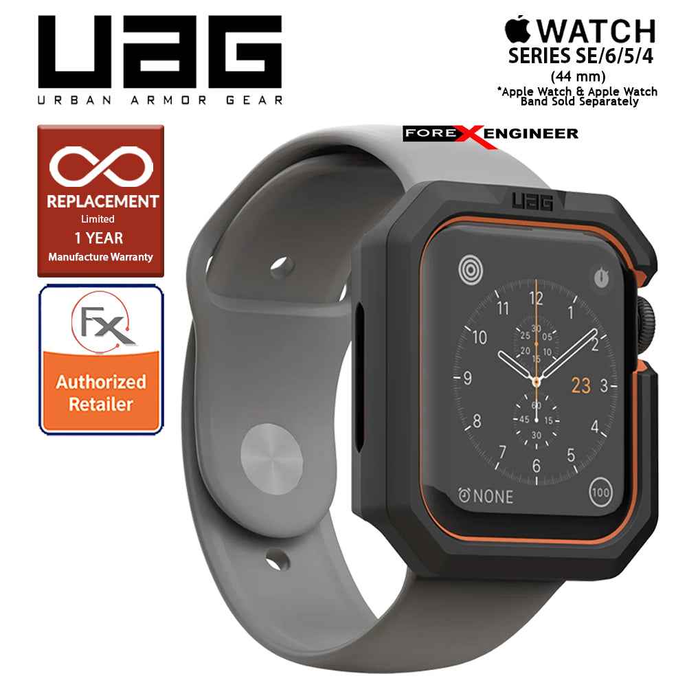 [RACKV2_CLEARANCE] UAG Civilian Watch Case for Apple Watch Series SE - 6 - 5 - 4 (44mm) - Black-Orange (Barcode : 812451039719)