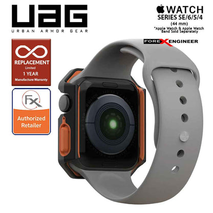 [RACKV2_CLEARANCE] UAG Civilian Watch Case for Apple Watch Series SE - 6 - 5 - 4 (44mm) - Black-Orange (Barcode : 812451039719)