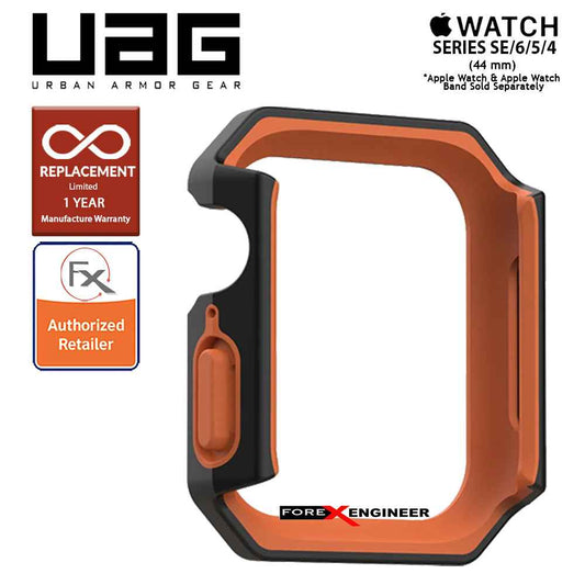 [RACKV2_CLEARANCE] UAG Civilian Watch Case for Apple Watch Series SE - 6 - 5 - 4 (44mm) - Black-Orange (Barcode : 812451039719)