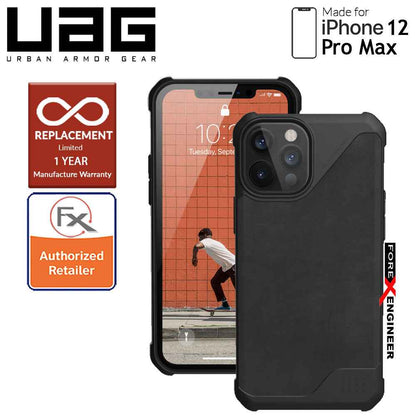 [RACKV2_CLEARANCE] UAG Metropolis LT for iPhone 12 Pro Max 5G 6.7" - ( Leather Black ) ( Barcode : 812451037364 )