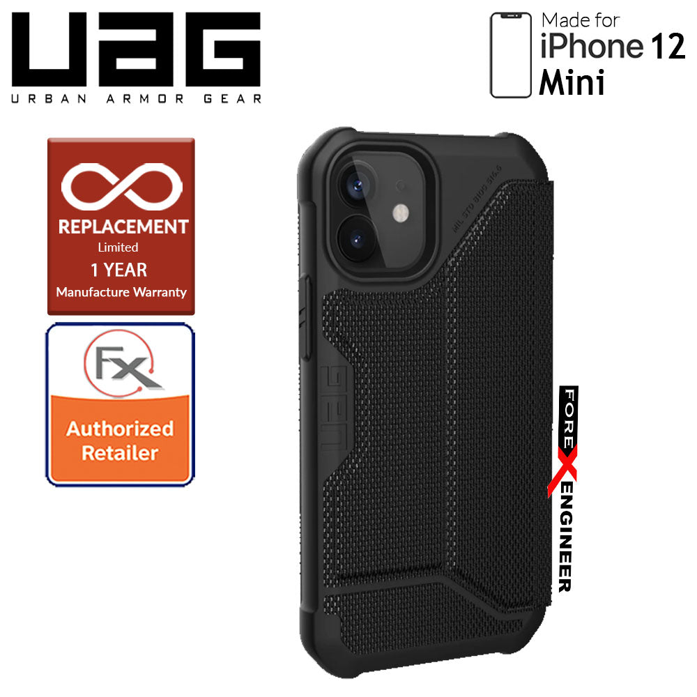 UAG Metropolis for iPhone 12 Mini 5G 5.4" -  Kevlar Black (Barcode : 812451037562 )