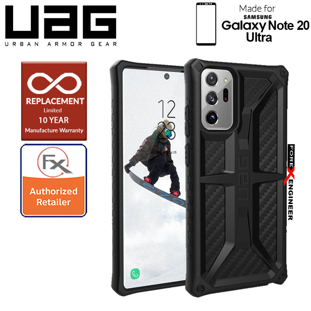 UAG Monarch for Samsung Galaxy Note 20 Ultra 5G 2020 - Rugged Military Drop Tested ( Carbon Fiber ) ( Barcode : 812451036428 )