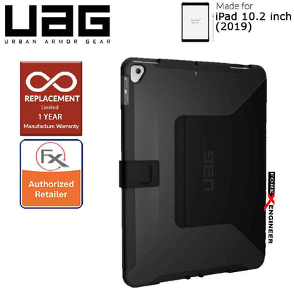 UAG Scout with Folio for iPad 10.2 inch ( 7th - 8th - 9th Gen ) ( 2019 - 2021 ) - Built-in Kickstand and Apple Pencil Holder ( Black ) ( Barcode : 812451034943 )