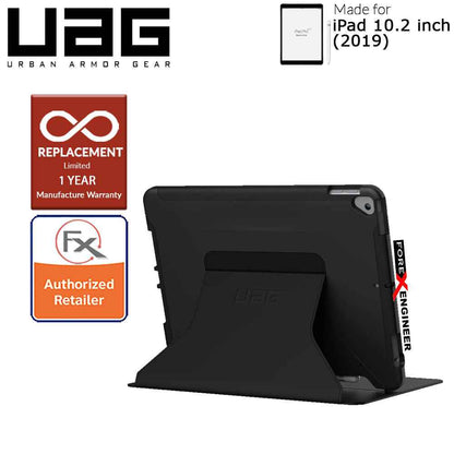 UAG Scout with Folio for iPad 10.2 inch ( 7th - 8th - 9th Gen ) ( 2019 - 2021 ) - Built-in Kickstand and Apple Pencil Holder ( Black ) ( Barcode : 812451034943 )