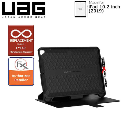 UAG Scout with Folio for iPad 10.2 inch ( 7th - 8th - 9th Gen ) ( 2019 - 2021 ) - Built-in Kickstand and Apple Pencil Holder ( Black ) ( Barcode : 812451034943 )