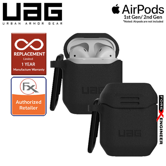 [RACKV2_CLEARANCE] UAG Silicone Case V2 for Airpods 1 and 2  - Black Color (Barcode : 812451035353 )
