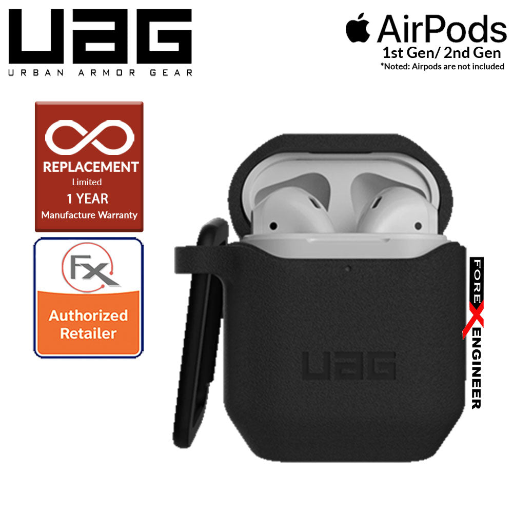 [RACKV2_CLEARANCE] UAG Silicone Case V2 for Airpods 1 and 2  - Black Color (Barcode : 812451035353 )