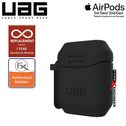 [RACKV2_CLEARANCE] UAG Silicone Case V2 for Airpods 1 and 2  - Black Color (Barcode : 812451035353 )