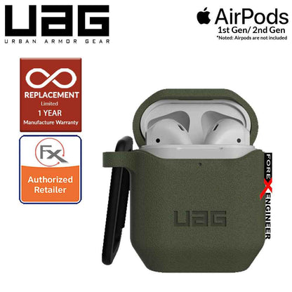 UAG Silicone Case V2 for Airpods 1 and 2  - Olive Color (Barcode : 812451035377 )