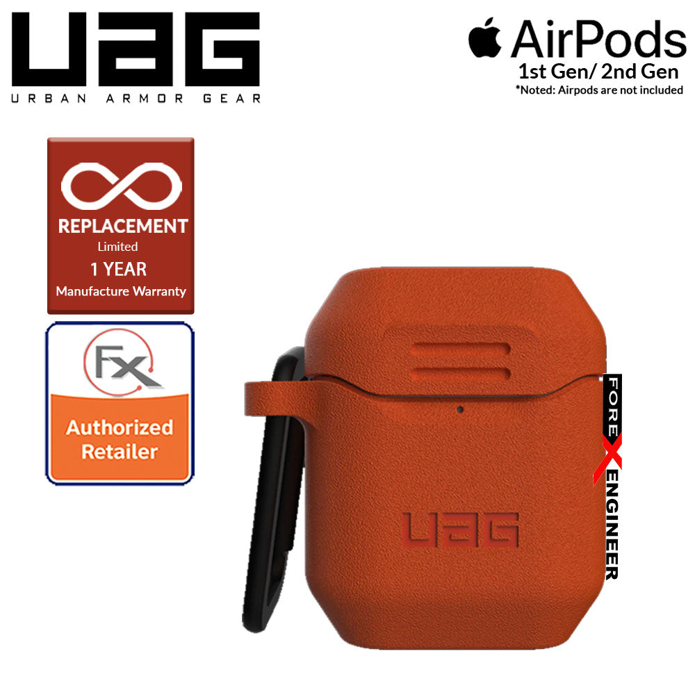 UAG Silicone Case V2 for Airpods 1 and 2  - Orange Color (Barcode : 812451035384 )