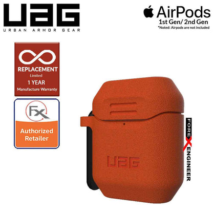 UAG Silicone Case V2 for Airpods 1 and 2  - Orange Color (Barcode : 812451035384 )