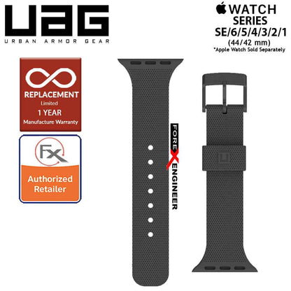 [RACKV2_CLEARANCE] UAG Silicone Strap for Apple Watch Series 7 - SE - 6 - 5 - 4 - 3 - 2 - 1 ( 45mm - 42mm - 44mm ) - Black (Barcode : 812451036305 )