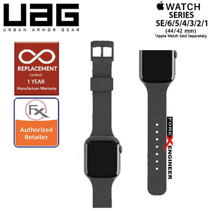 [RACKV2_CLEARANCE] UAG Silicone Strap for Apple Watch Series 7 - SE - 6 - 5 - 4 - 3 - 2 - 1 ( 45mm - 42mm - 44mm ) - Black (Barcode : 812451036305 )