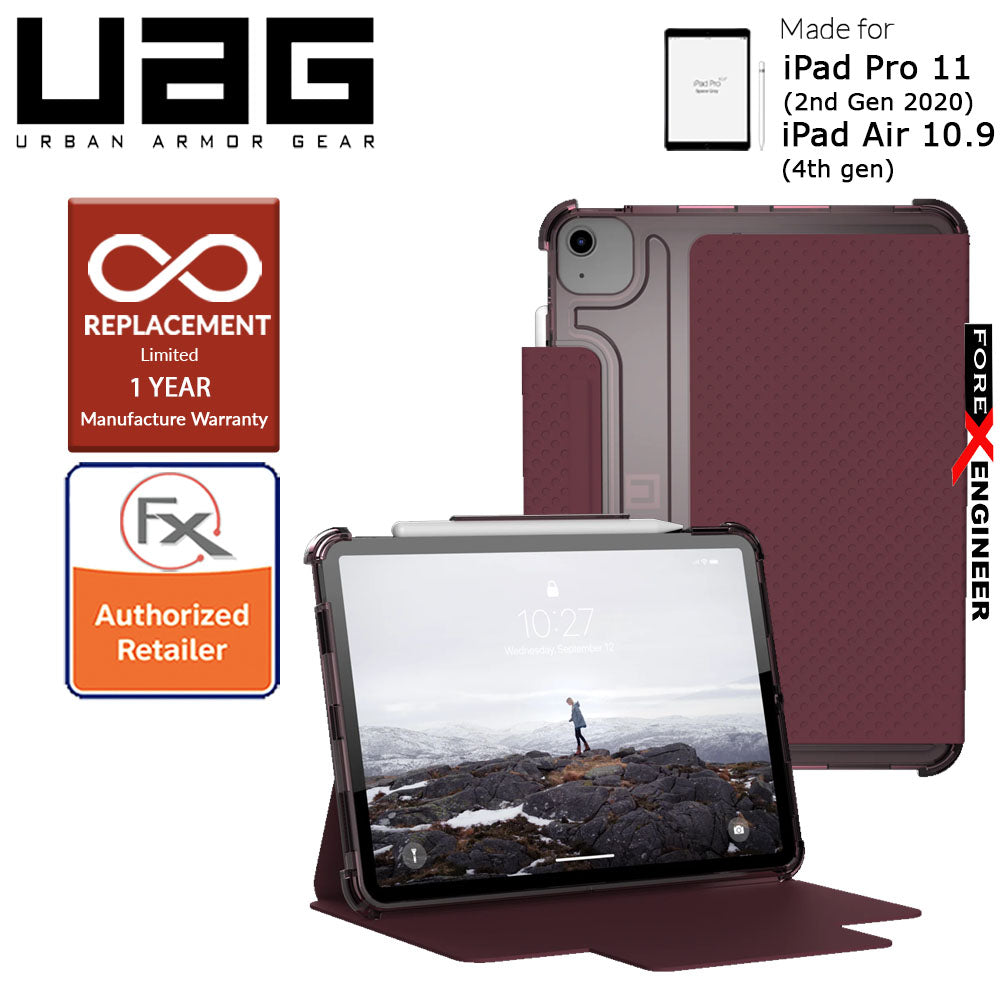 UAG [U] Lucent for iPad Air 10.9" ( 5th - 4th Gen ) ( 2022 - 2020 ) - iPad Pro 11 2020 (2nd Gen) - Aubergine- Dusty Rose Color (Barcode : 812451038279 )