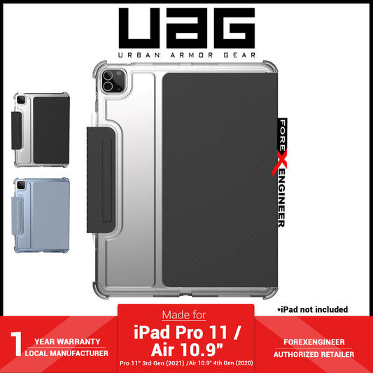 [RACKV2_CLEARANCE] UAG [U] Lucent for iPad Pro 11 inch ( 3rd - 2nd - 1st Gen ) ( 2022 - 2018 ) - iPad Air 10.9" ( 5th - 4th Gen ) ( 2022 - 2020 ) - Black - Ice (Barcode : 810070361143 )