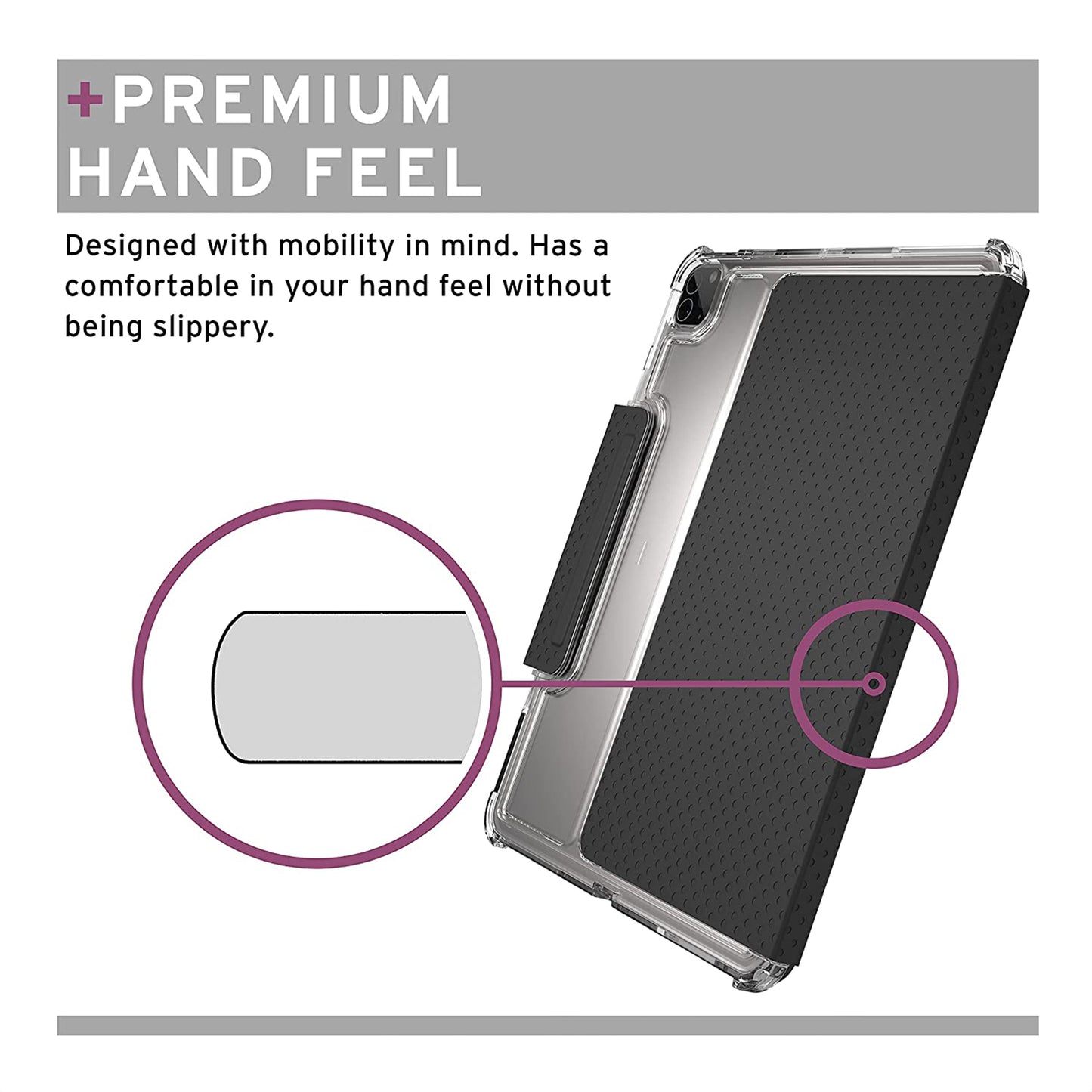 [RACKV2_CLEARANCE] UAG [U] Lucent for iPad Pro 12.9" ( 5th Gen - 2021 ) M1 Chip Case - Black - Ice (Barcode: 810070360214 ) - Forexengineer -Malaysia- 810070360214
