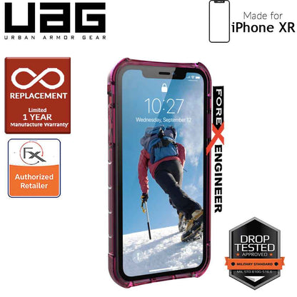 UAG Plyo for iPhone XR Feather-Light Rugged & Military Drop Tested - Pink color - Forexengineer-malaysia