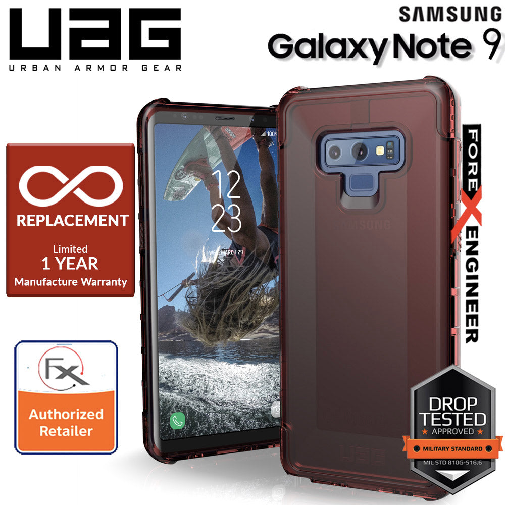 UAG Plyo for Samsung Galaxy Note 9 - Feather-Light Rugged Military Drop Tested Phone Case - Crimson Color