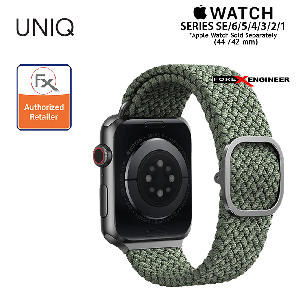 [RACKV2_CLEARANCE] UNIQ Aspen Braided Band for Apple Watch  Series 7 - SE - 6 - 5 - 4 - 3 - 2 - 1 ( 45mm - 42mm - 44mm ) - Green ( Barcode : 8886463676400 )