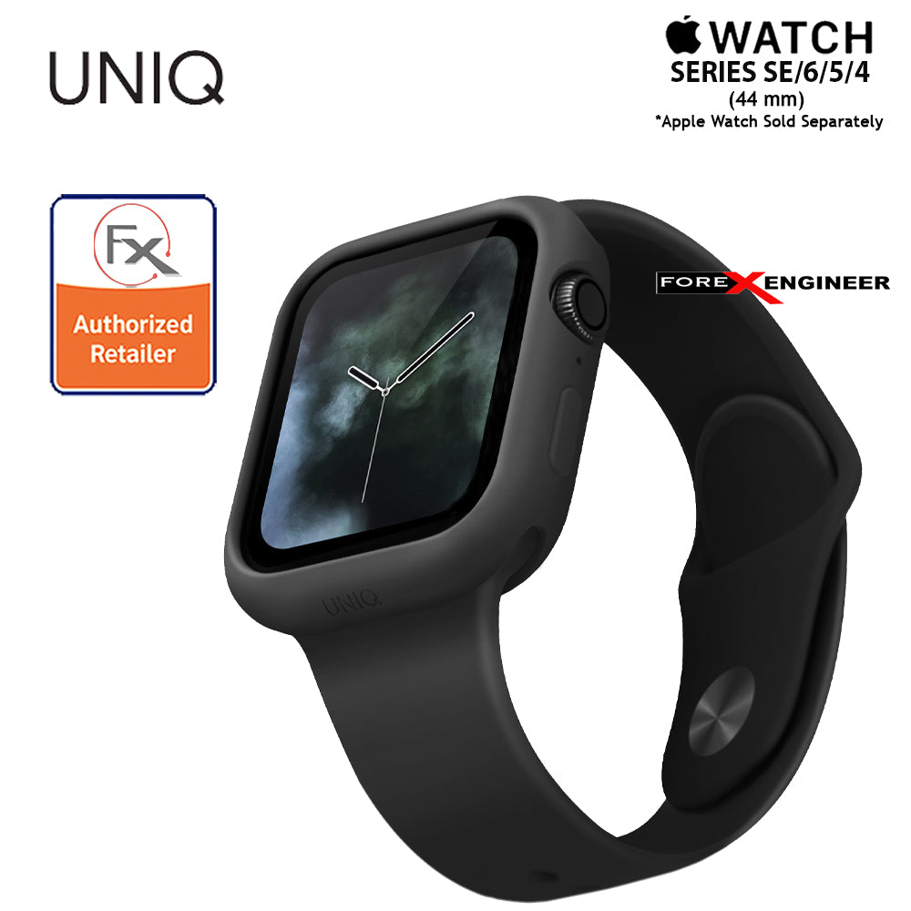 UNIQ Lino Premium Liquid Silicone Case for Apple Watch Series SE - 6 - 5 - 4 (44mm) - Black (Barcode : 8886463671122)