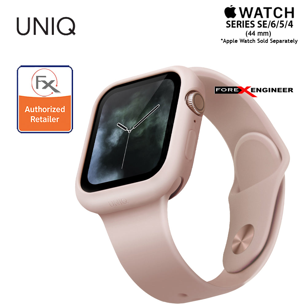 [RACKV2_CLEARANCE] UNIQ Lino Premium Liquid Silicone Case for Apple Watch Series SE - 6 - 5 - 4 (44mm) - Pink (Barcode : 8886463671139)