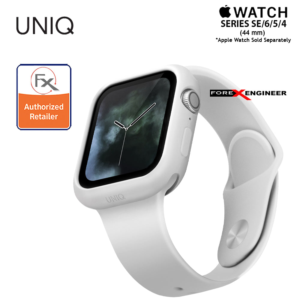 [RACKV2_CLEARANCE] UNIQ Lino Premium Liquid Silicone Case for Apple Watch Series SE - 6 - 5 - 4 (44mm) - White (Barcode : 8886463671115)