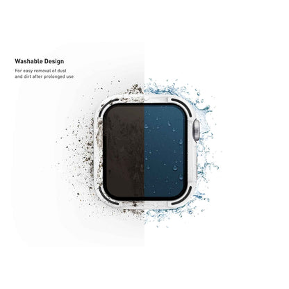 UNIQ TORRES Watch Case with 9H Tempered Glass for Apple Watch Series SE - 6 - 5 - 4 ( 44mm) - Blue (Barcode: 8886463676325 )