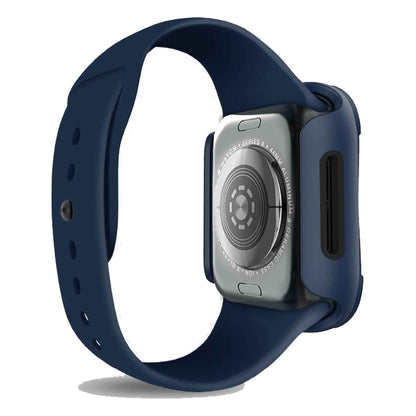 UNIQ TORRES Watch Case with 9H Tempered Glass for Apple Watch Series SE - 6 - 5 - 4 ( 40mm) - Blue (Barcode: 8886463676318 )