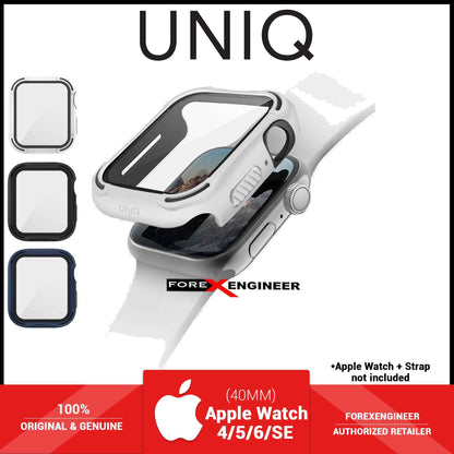 UNIQ TORRES Watch Case with 9H Tempered Glass for Apple Watch Series SE - 6 - 5 - 4 ( 40mm) - White (Barcode: 8886463676332 )