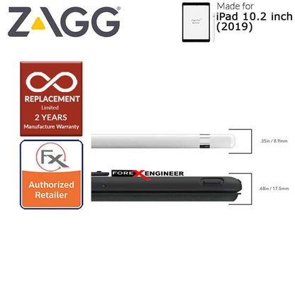 [RACKV2_CLEARANCE] Zagg Keyboard Slim Book Go for iPad 10.2 inch ( 7th - 8th - 9th Gen ) ( 2019 -2021 )  - Ultra Slim Keyboard and Detachable Case ( Barcode : 840056114333 )