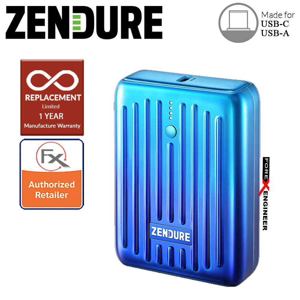 Zendure SuperMini - 10,000 mAh Credit Card Sized Portable Charger with PD ( Ombre Blue ) ( Barcode : 850006872220 )