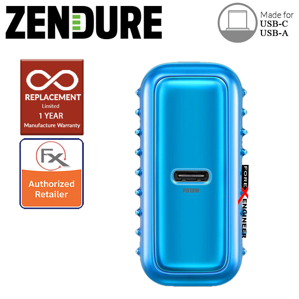 Zendure SuperMini - 10,000 mAh Credit Card Sized Portable Charger with PD ( Ombre Blue ) ( Barcode : 850006872220 )