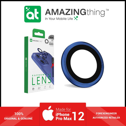 AmazingThing SUPREME AR 3D Lens Protector for iPhone 12 Pro Max - 3 pcs - Blue (Barcode: 4892878062992 )