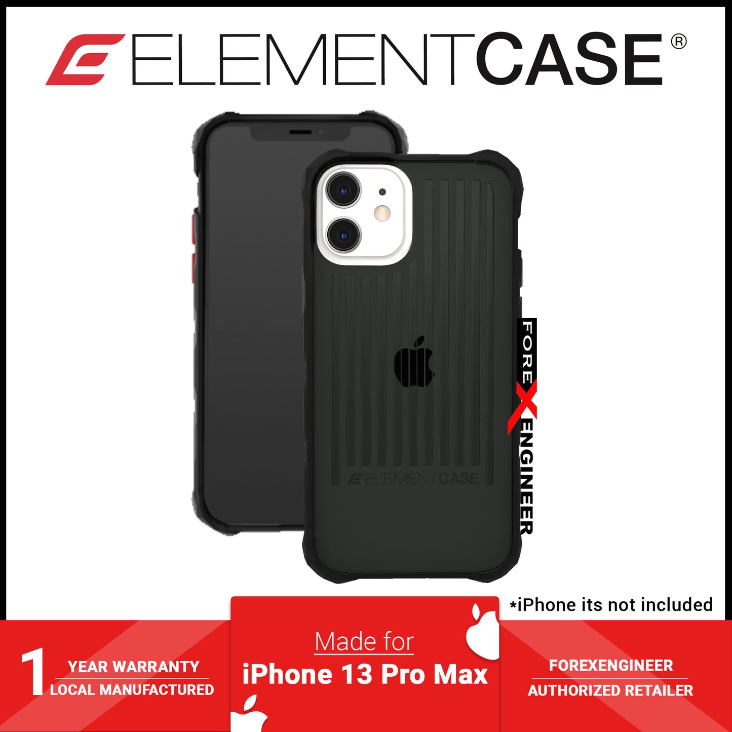 Element Case Special Ops for iPhone 13 Pro Max 6.7" 5G - Smoke - Black (Barcode: 810046111956 )