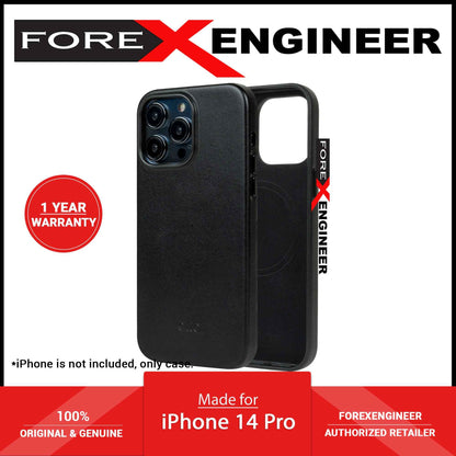 Alto Clop for iPhone 14 Pro - Magsafe Compatible - Italian Full Grain Aniline Leather - Raven Black (Barcode: 728028514704 )