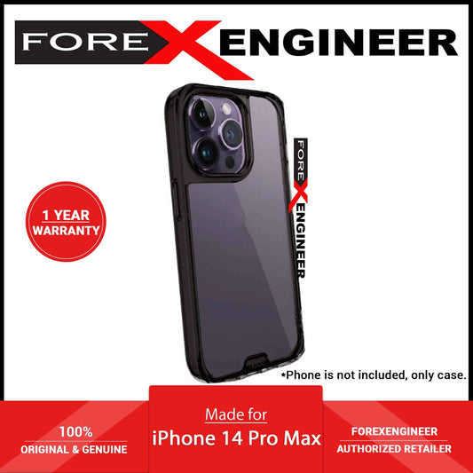 Hoda Crystal Pro Glass Case for iPhone 14 Pro Max Tempered Glass Backplate Military Standard - Clear Black ( Barcode: 4711103545096 )