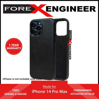 Alto Clop for iPhone 14 Pro Max - Magsafe Compatible - Italian Full Grain Aniline Leather - Raven Black (Barcode: 728028514926 )
