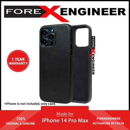 Alto Original for iPhone 14 Pro Max - Italian Full Grain Aniline Leather - Raven Black (Barcode: 728028515138 )