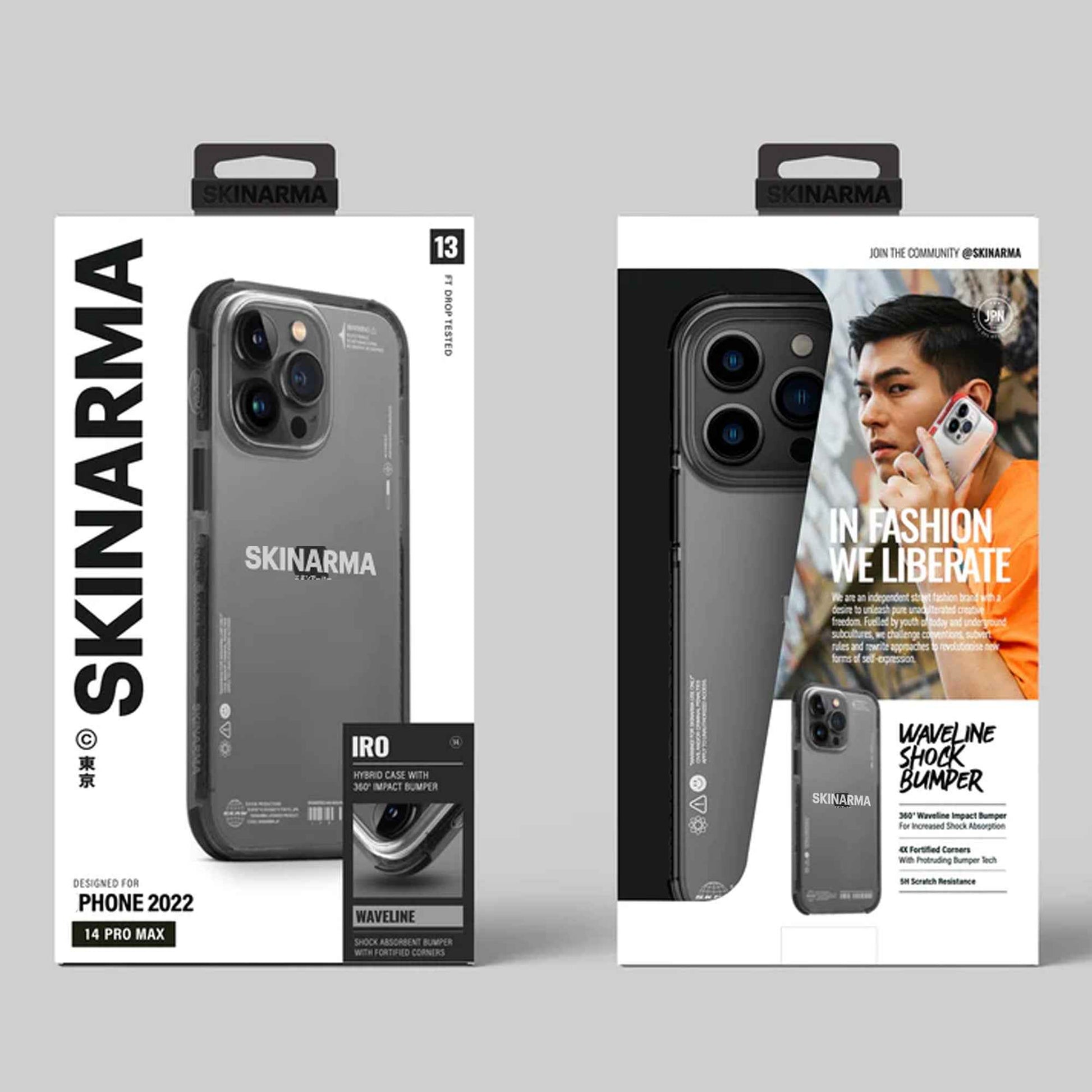 [ONLINE ONLY] Skinarma Iro for iPhone 14 - Black ( Barcode: 8886461242690 )