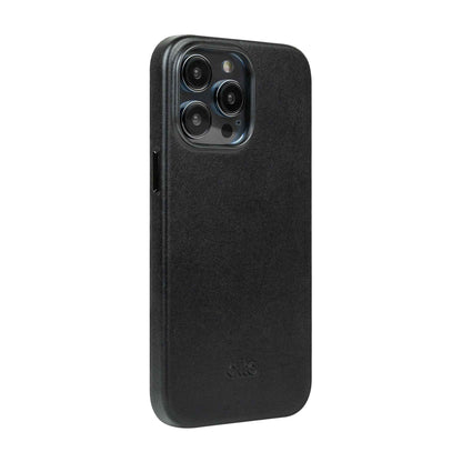Alto Clop for iPhone 14 Pro - Magsafe Compatible - Italian Full Grain Aniline Leather - Raven Black (Barcode: 728028514704 )