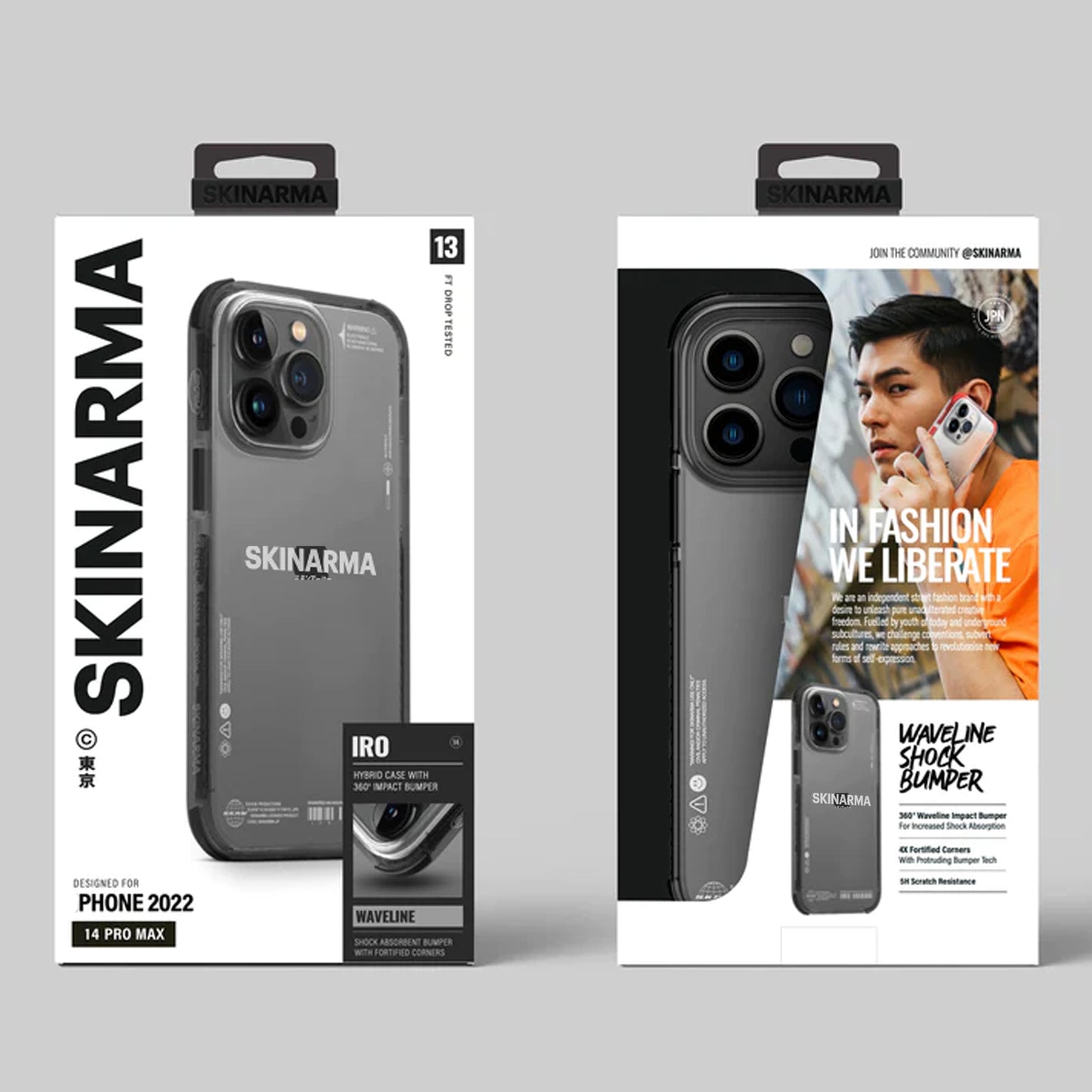 [ONLINE ONLY] Skinarma Iro for iPhone 14 Pro Max - Black ( Barcode: 8886461242782 )