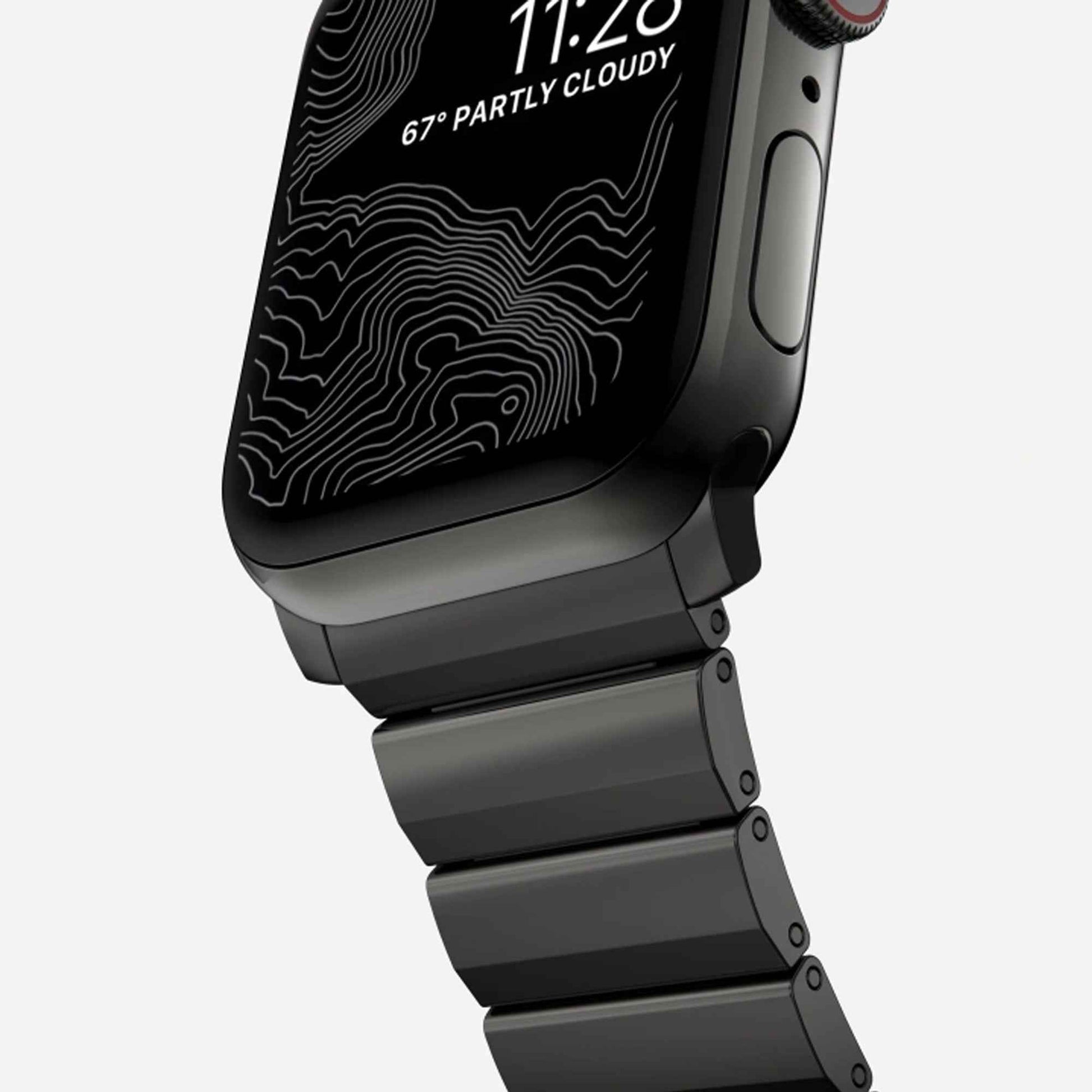 Nomad Stainless Steel Band (Version 2) for Apple Watch ALL Ultra & 42/44/45/49MM - Graphite ( Barcode: 856500018157 )