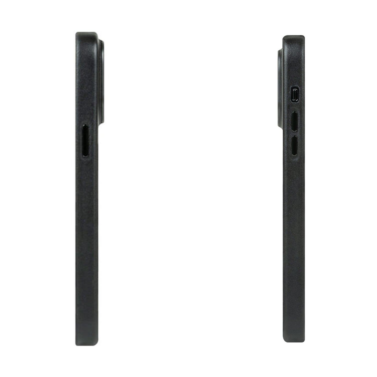 Alto Clop for iPhone 14 Pro Max - Magsafe Compatible - Italian Full Grain Aniline Leather - Raven Black (Barcode: 728028514926 ) - Forexengineer -Malaysia- 728028514926