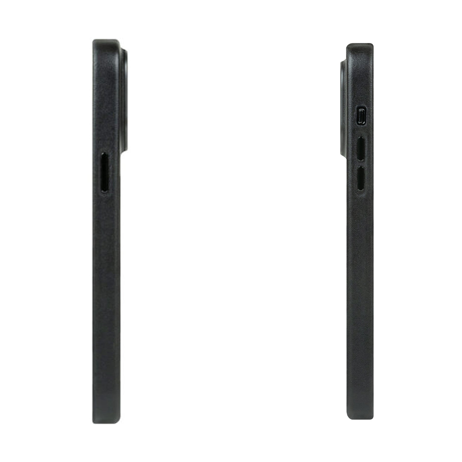 Alto Clop for iPhone 14 Pro Max - Magsafe Compatible - Italian Full Grain Aniline Leather - Raven Black (Barcode: 728028514926 ) - Forexengineer -Malaysia- 728028514926