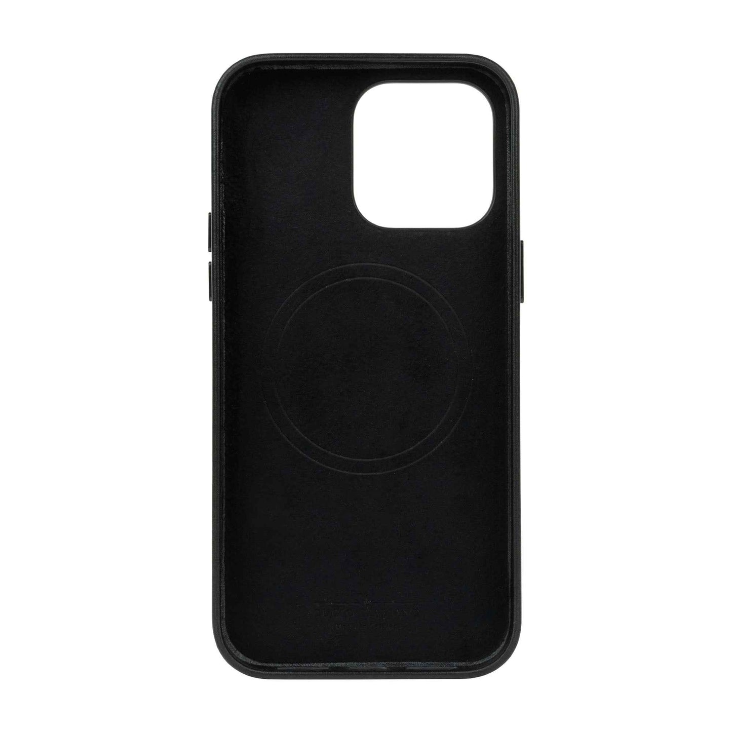 Alto Clop for iPhone 14 Pro Max - Magsafe Compatible - Italian Full Grain Aniline Leather - Raven Black (Barcode: 728028514926 )