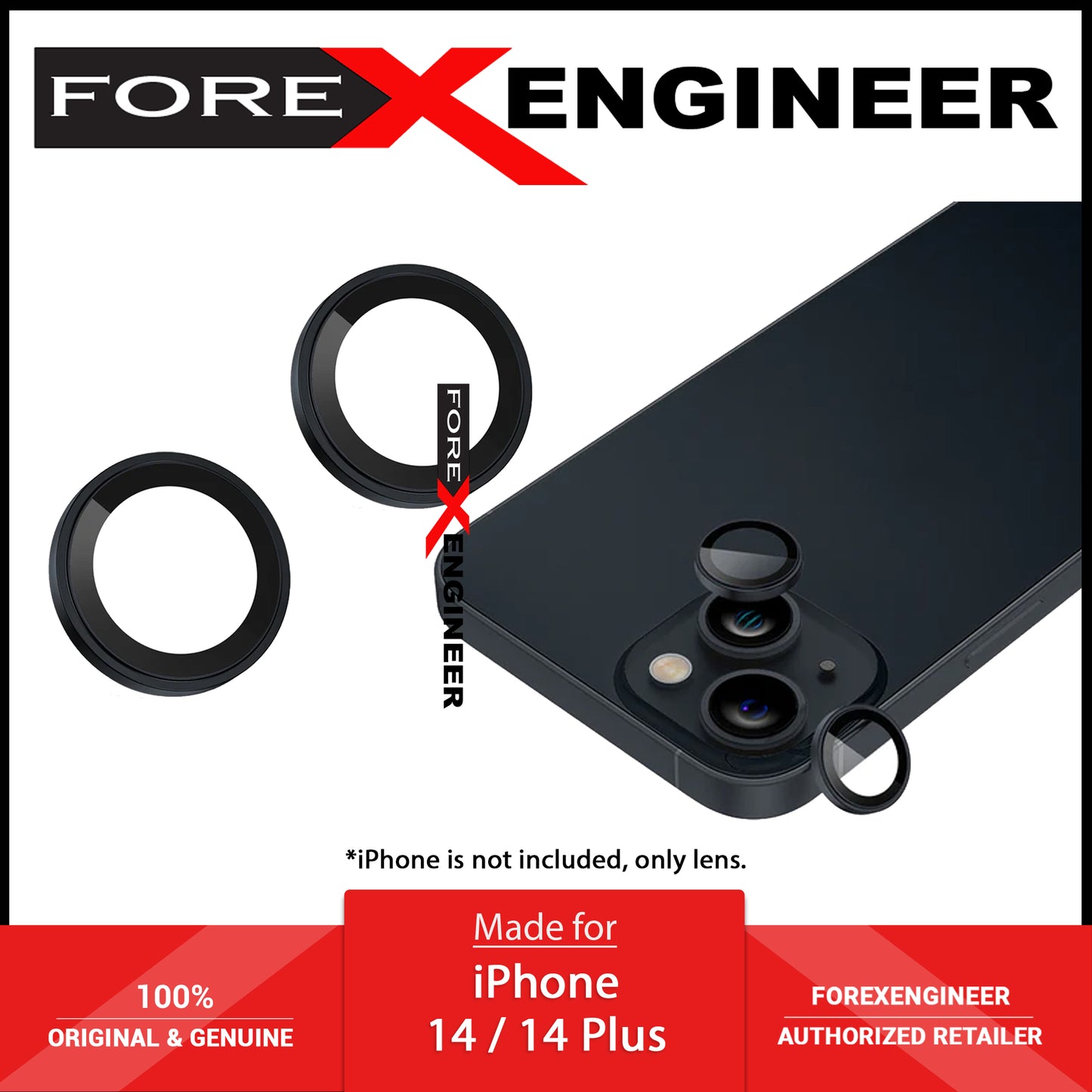 Amazingthing Lens Protector for iPhone 14 - 14 Plus - Black (Barcode: 4892878076012 )