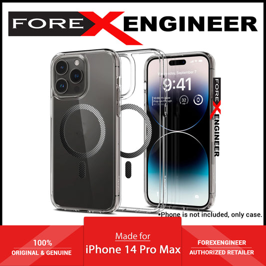 Spigen Ultra Hybrid ( MagFit ) for iPhone 14 Pro Max - Magsafe Compatible - Carbon Fiber ( Barcode: 8809811863581 ) - Forexengineer -Malaysia- 8809811863581