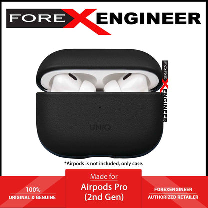 UNIQ Terra Case for AirPods Pro 2 ( 2nd Gen ) Full-grain Quality - Dallas Black (Barcode: 8886463683828 )